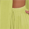 thumbnail image 6 of LYMAYTER 2 Piece Outfit for Women Casual Shorts Tracksuit Set Lapel Button Short Sleeve Shirts Set S-3XL, 6 of 9