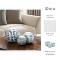 thumbnail image 5 of Decorative Ceramic Orbs for Home Decor - Coastal Inspired Sphere for Office Desk and Tabletop Decor - Casual Accent for Living Room, Bedroom, and Shelf Display - 6", 5", 4", Blue & White, 5 of 12
