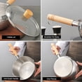 thumbnail image 5 of Stainless Steel Yukihira Pan, Japanese Ports Saucepan Nonstick Pot With Steamer& Wood Handle, Milk Pot Noodle Pot Or Ramen/Milk [Energy Class A], 5 of 7