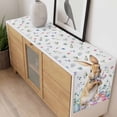thumbnail image 4 of Bunny Easter Table Runner - 70 Inch Long, Kitchen Dining Table Runner Dresser Scarves, Spring Floral Rabbits Eggs Farmhouse Farmhouse Decor for Coffee Tables Wedding Party Banquet, 4 of 8