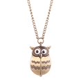thumbnail image 2 of lionlar 2xCute Antique Chain Night Owl Pattern Pocket Watch Numerals Clock 2 Pcs, 2 of 9