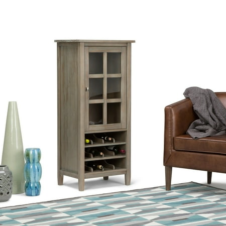 Simpli Home - Warm Shaker High Storage Wine Rack - Tobacco Brown