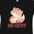 thumbnail image 4 of Inktastic Floral Fox Big Sister Girls Toddler T-Shirt, 4 of 5