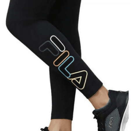 New Womens FILA Multicolor Logo High Waist Leggings XS S M Yoga pants leggings (Medium)