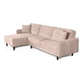 thumbnail image 3 of Sala Modular Sofá Cama Reversible De Velvet Palo De Rosa Beehive Memory Foam Modelo Cosmo, 3 of 8