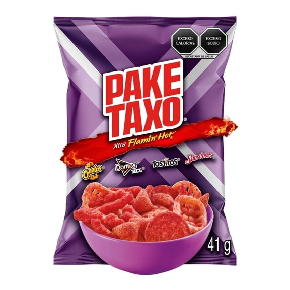 Botana surtida Paketaxo Xtra Flamin' Hot sabor queso chile y limón 41 g