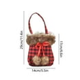 thumbnail image 4 of sruoe Christmas Gift Bag, Christmas Decorate, Holiday Treat Bags, Buffalos Plaid Christmas Gift Bags with Handles Christmas Packaging Box Candy Apples Bags, Portable Storage Bags for Christmas, 4 of 6