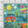 thumbnail image 2 of oneOone Cotton Cambric Dusty Teal Green Fabric Camping Fabric For Sewing Printed Craft Fabric By The Yard 42 Inch Wide, 2 of 6