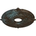 thumbnail image 3 of Ekena Millwork 18"OD x 4"ID x 5/8"P Attica Ceiling Medallion (Fits Canopies up to 5"), Hand-Painted Bronze Blue Patina, 3 of 6