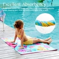 thumbnail image 2 of Joyfy Kids Hooded Beach Towel Poncho for Boys Girls Ages 3-10, 30"x50" Oversized Quick Dry Microfiber Mermaid Bath Towel for Pool, Super Absorbent Lightweight with Storage Bag, 2 of 7
