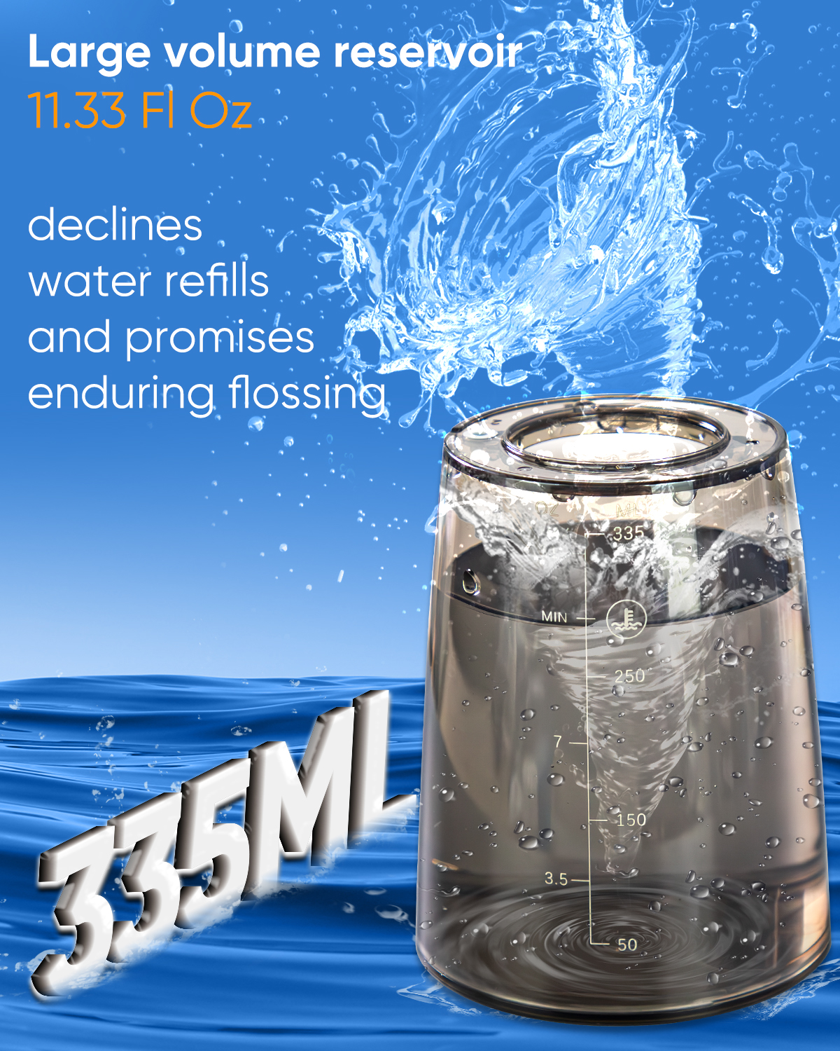 MySmile LP221 Water Flosser with UVC Light, Black photo 6