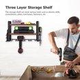 thumbnail image 3 of Mistaha Multi-Functional Storage Rack for Tools, Iron and Wood Color Wall-Mounted Organizer for Garage, Basement, and Storage Room, 3 of 6