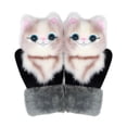 thumbnail image 1 of Guantes de invierno para mujer Sunnimix Novedad 3D Animal de dibujos animados espesar Guantes calientes Guantes de muñeca gato, 1 of 8