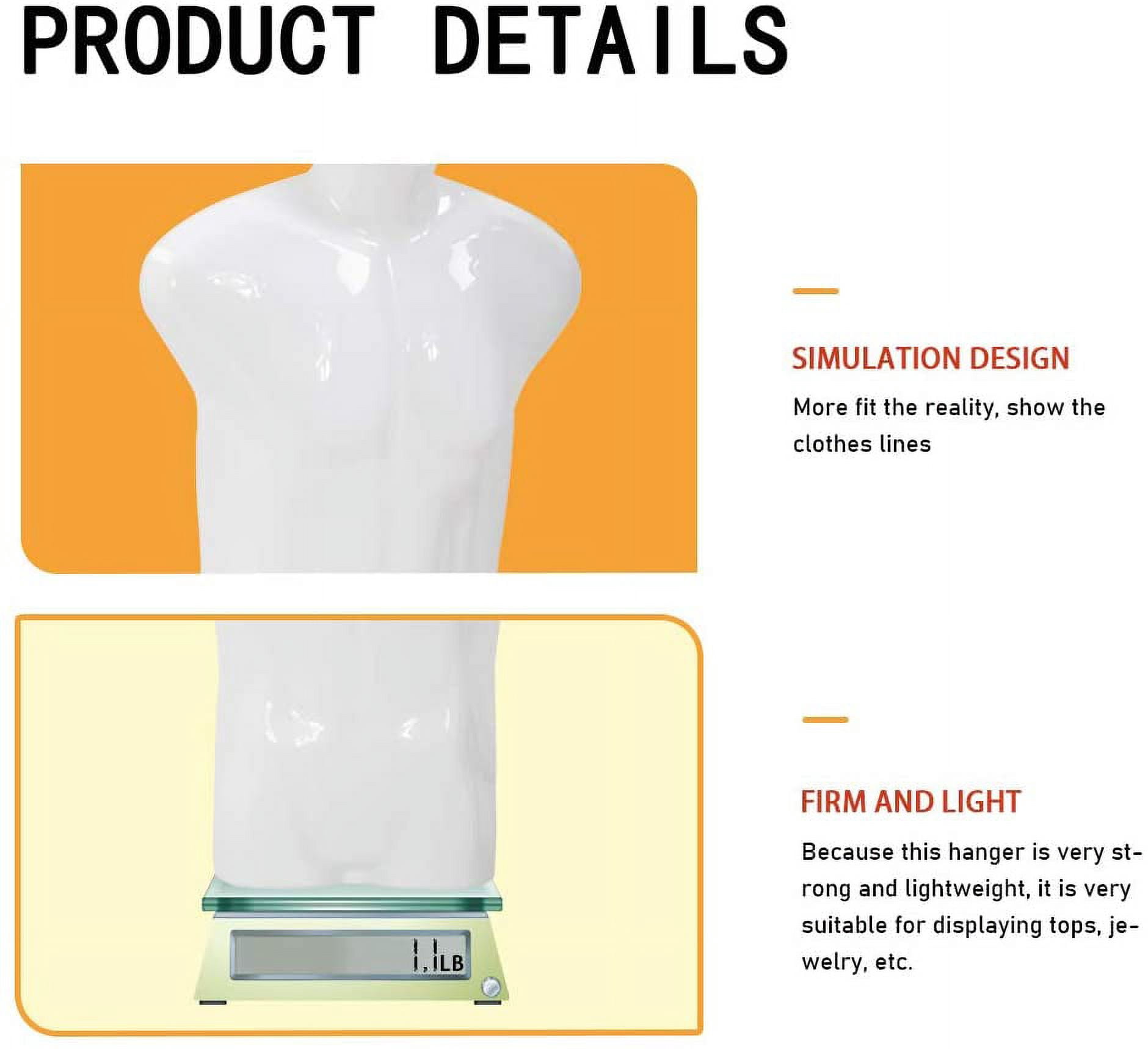 FDW 4PCS 30 inch Adjustable Sewing Mannequin,Stable Hook, Perfect for Display(White)