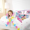 thumbnail image 3 of Erosebridal Pink & Blue Dripping Baseball Helmet Sundae Graphic Twin Comforter Sets 3-Piece, Dessert Graphic Bedding Set for Girls Kids,Pink Reversible,Microfiber Bedroom Decor, 3 of 6