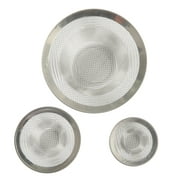 Mainstays Multiple Size 3 Pack Stainless Steel Mesh Drain Strainers Silver