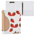 thumbnail image 3 of Capybara Strawberry File Folder 3 Ring Binders 1.5 inch Hardcover File Folders with Interior Pockets A4 Size Organizer for School Office Hospital, 3 of 8