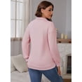 thumbnail image 4 of DARING DIVA Women's Nursing Hidden Zipper Long Sleeve Polo Shirt 2XL Pink, 4 of 8