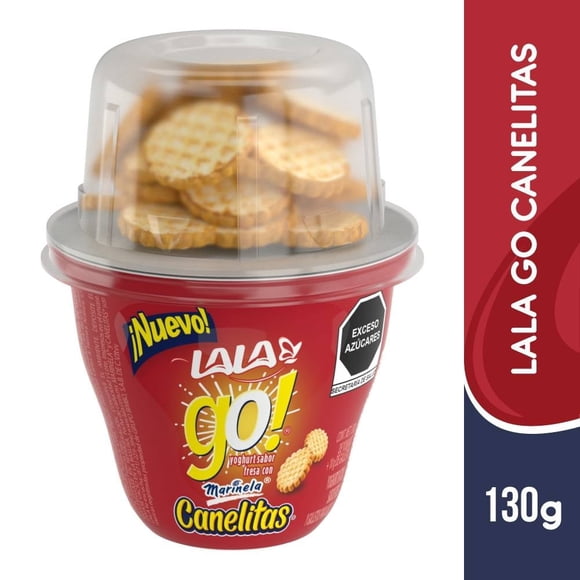 Yogurt Lala Go! fresa con Canelitas 140 g