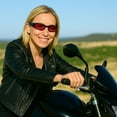 thumbnail image 6 of MotoFrames MF Bad Attitude Motorcycle Sunglasses Black Frames Red Lens, 6 of 9