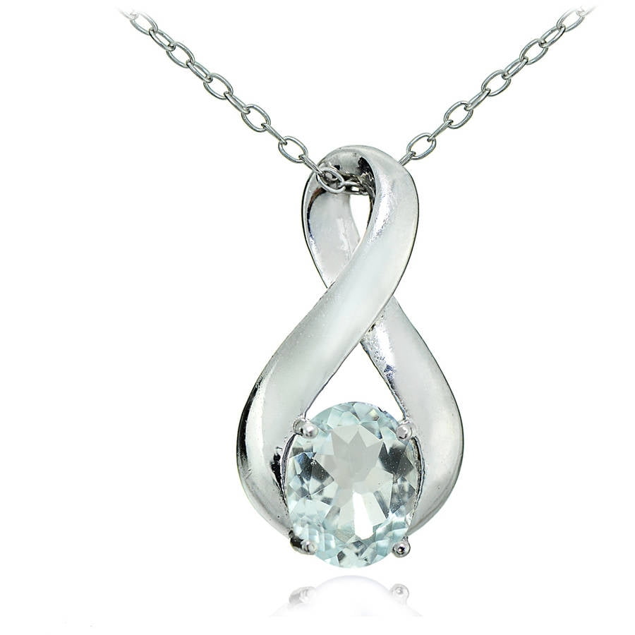 aquamarine infinity necklace