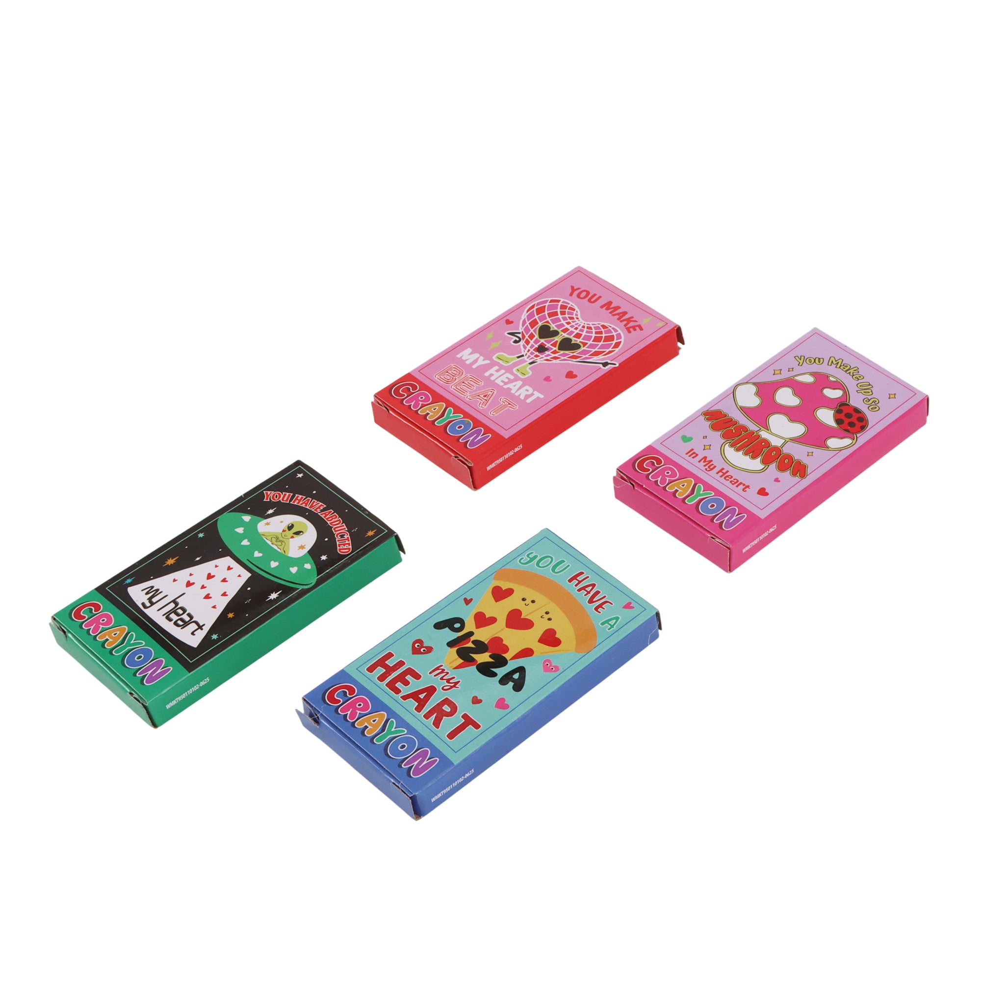 Coffret de 8 crayons de couleur Valentine, paraffine et papier, à partir de 3 ans