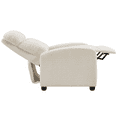thumbnail image 3 of Yaheetech Upholstered Boucle Recliner Adjustable Reclining Chair w/ Pocket Spring, Ivory, 3 of 9