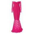 thumbnail image 3 of Vedolay Maternity Dress Summer Maternity Women's Maternity Side Ruched Dress with Belt,Hot Pink M, 3 of 5