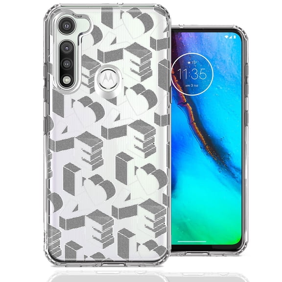 MUNDAZE for Motorola Moto G Fast 3D Love Letters Hearts Valentine's Day Double Layer Phone Case Cover