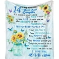 thumbnail image 1 of LHSHID Custom Blanket Gifts for 14 Year Old Girl Gifts for 14 Year Old Girls 14 Year Old Girl Birthday Gifts Blanket, 1 of 9