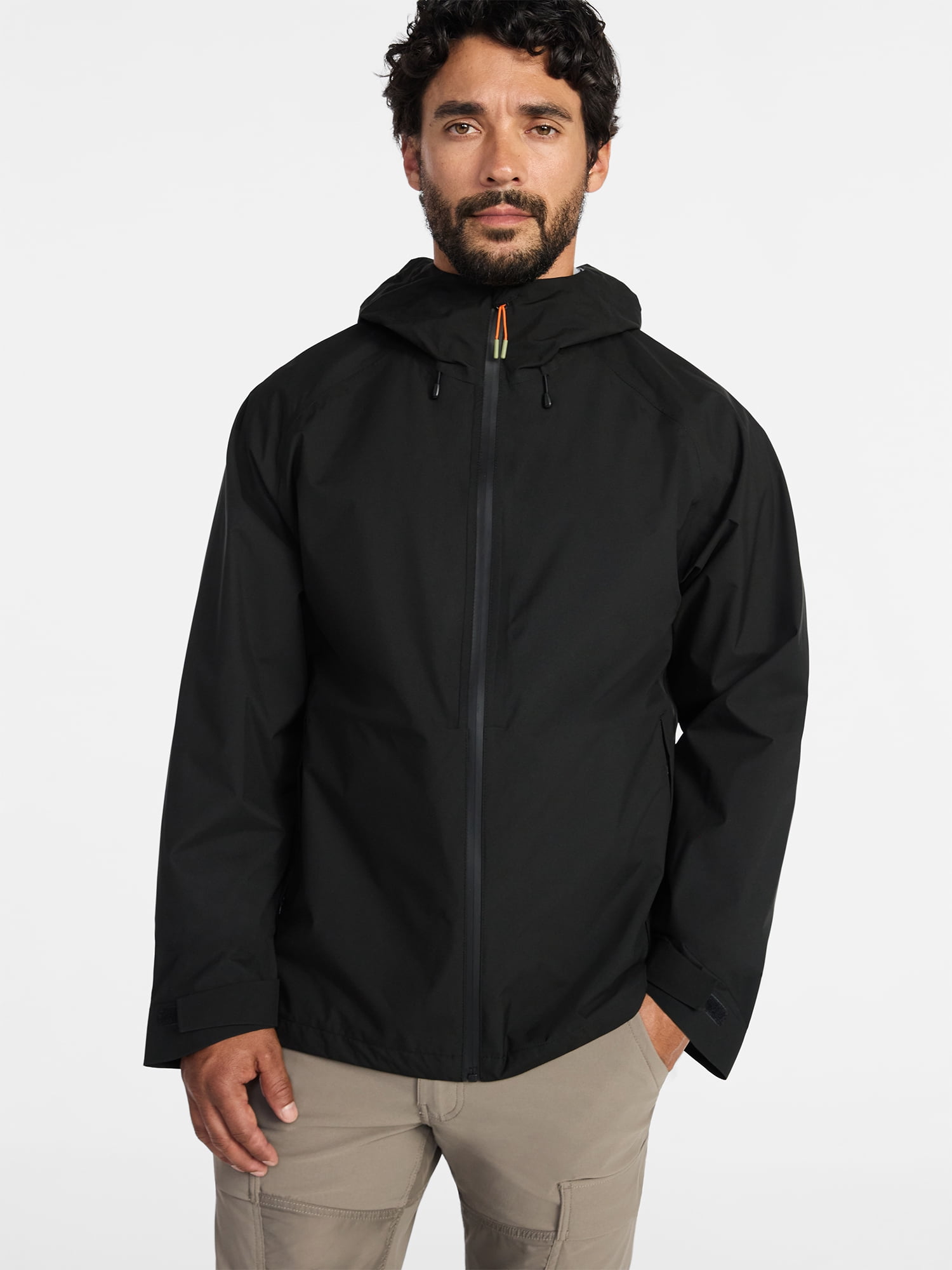 Ozark Trail Men's and Big Men's Sealed Seam Rain Jacket Pinnacle System, Sizes S-3XL