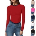 thumbnail image 1 of Sudadera con cremallera,Suéter de manga larga para mujer, color liso, cuello redondo, corte ajustado, poliéster, para uso casual, para calle y diario, sopatenor, 1 of 8