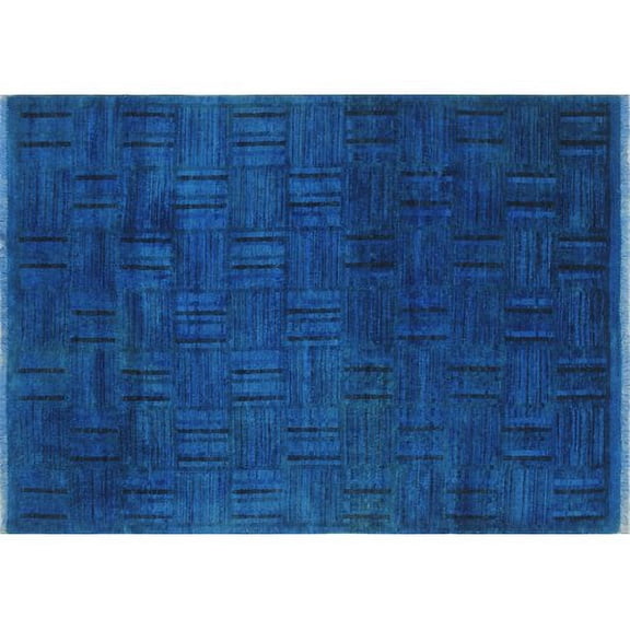 Noori Rug One-of-a-Kind Overdyed Muizz Hand-Knotted Blue Area Rug