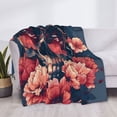 thumbnail image 3 of Uemuo Skull With Roses And Sunglasses Printed Throw Blanket for Couch, Fluffy Fuzzy Blankets for Bed, Sofa, Cozy Flannel Faux Fur Blanket-80"x60", 3 of 6