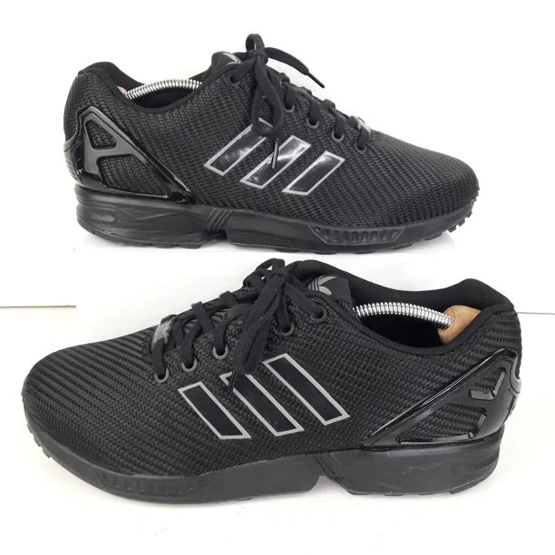 Adi - das Mens Trainers UK 10 Black Originals ZX Flux Gym Training Sports Shoes