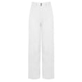 thumbnail image 5 of Womens Casual Wide Leg Corduroy Pants High Waisted Up Down Straight Dress Pant Long Trousers Palazzo Pants Pockets White, 5 of 8