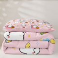 thumbnail image 5 of Feelyou Kawaii Ghost Twin Comforter Sets, Happy Halloween Pumpkin Bedding Set, Pink Orange, Pink Reversible, 2-Piece, 1 Comforter and 2 Pillowcases, 5 of 7