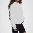 thumbnail image 6 of Oversize Hoodie for Women Fall Back Letter Print Long Sleeve Hooded with Pocket Casual Pullover Sweaters Grey, 6 of 6