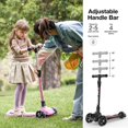 thumbnail image 4 of New Olym Kids Scooter Flashing 3 Wheels for Boys and Girls Adjustable  with Safty Brake for age 2-12, 4 of 5