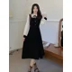 thumbnail image 5 of Woherb-vestido elegante para Mujer, Túnica De retales De punto, Vestidos acampanados negros, manga larga, 2024, 5 of 5