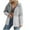 Gray, variant on Women's Plus Size Ribbed Knit Zip up Hoodie Cardigan Long Sleeve Open Front Jacket with Pockets Gray