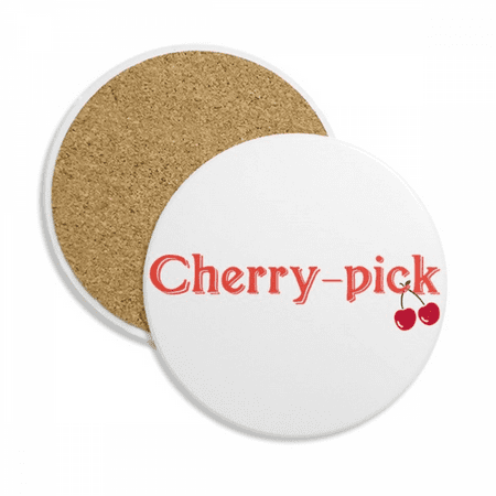 

Interesting Catchword Cherry Pick Coaster Cup Mug Tabletop Protection Absorbent Stone