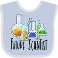 thumbnail image 3 of Inktastic Future Scientist with Beakers, Test Tubes and Formulas Boys or Girls Baby Bib, 3 of 4