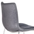 thumbnail image 6 of Armen Living Hamilton 26" Counter Height Barstool in Brushed Stainless Steel with Vintage Grey Faux Leather, 6 of 7