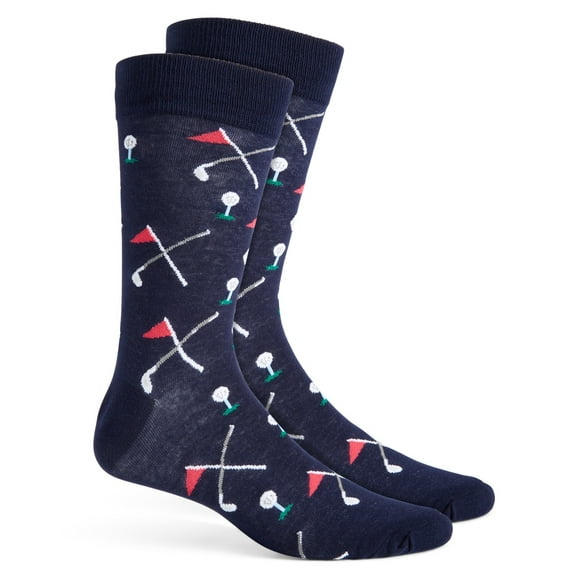 Club Room Mens Putting Green Crew Socks One Size