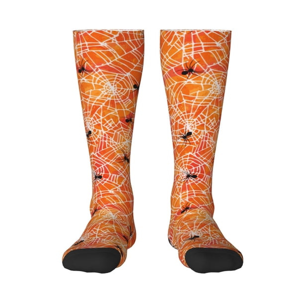 Fotbe Spider Calcetas Divertidas Estampadas para Hombre y Mujer, Calcetas de Algodón hasta la Rodilla para Caminar, Correr, Enfermería y Embarazo