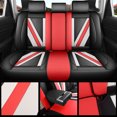 thumbnail image 4 of Red Rain Universal Leather Black and Red Car Seat Covers for Cars Fit 5 Seats (U-Black+Red+Beige), 4 of 7