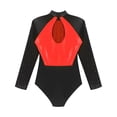 thumbnail image 6 of Alvivi Women's Long Sleeve Gymnastics Leotard Acrobatics Performer Costume Ballet Dance Bodysuit Red XXL, 6 of 7