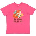 thumbnail image 3 of Inktastic My Nonna Loves Me Gift Cute Fox Youth T-Shirt, 3 of 5