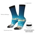 thumbnail image 4 of KLL Night Sky Beach Scene Print Cool Socks Men's Women's Crew Socks Funny Crazy Novelty Stockings, 4 of 6